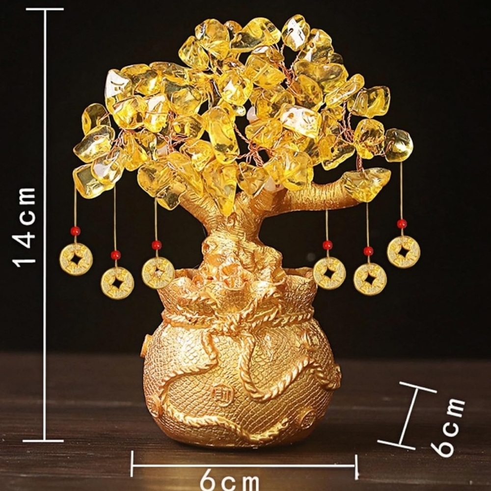 🆕New Amethyst Crystal Bonsai Money Tree with Feng Shui Decorative Pot - Picture 6 of 6